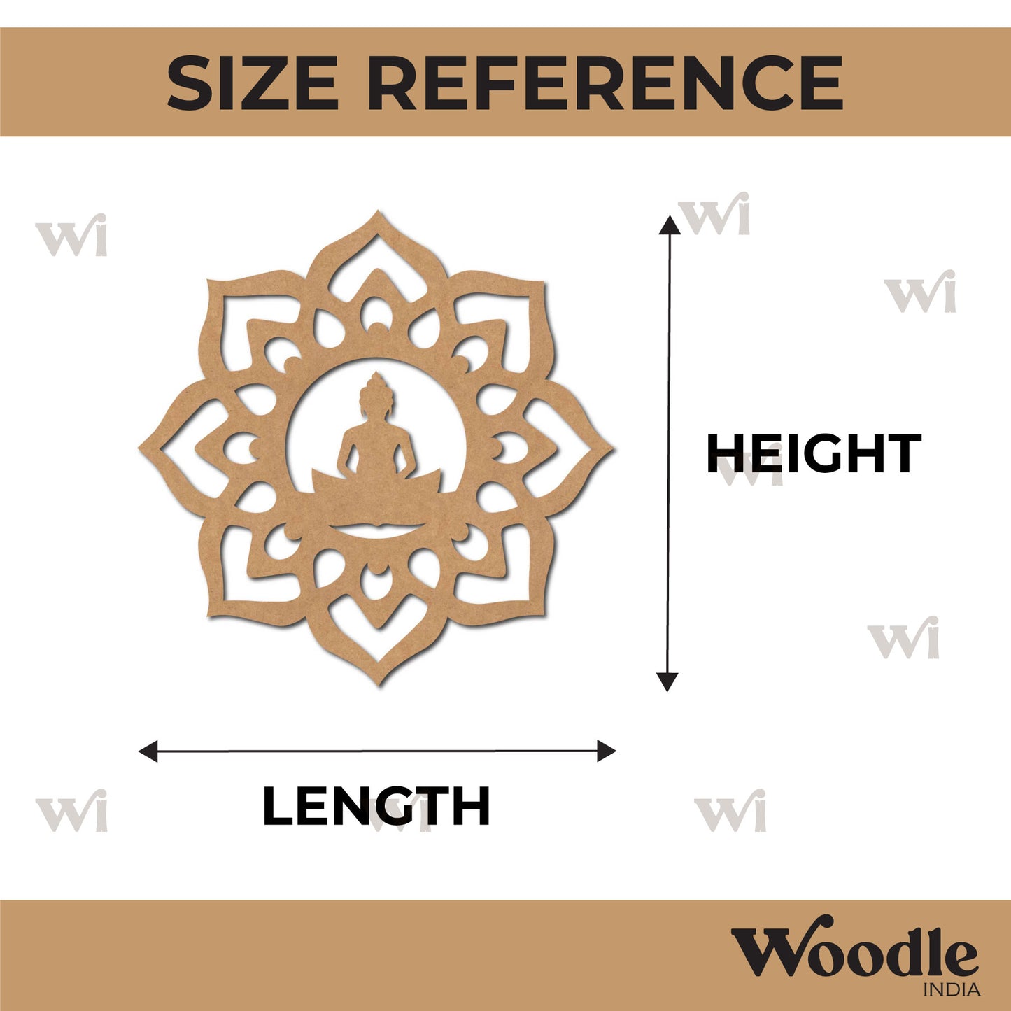 Buddha Mandala Cutout MDF Design 2