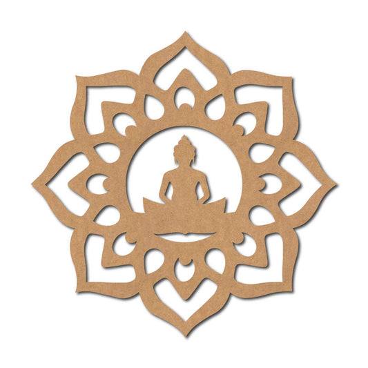 Buddha Mandala Cutout MDF Design 2