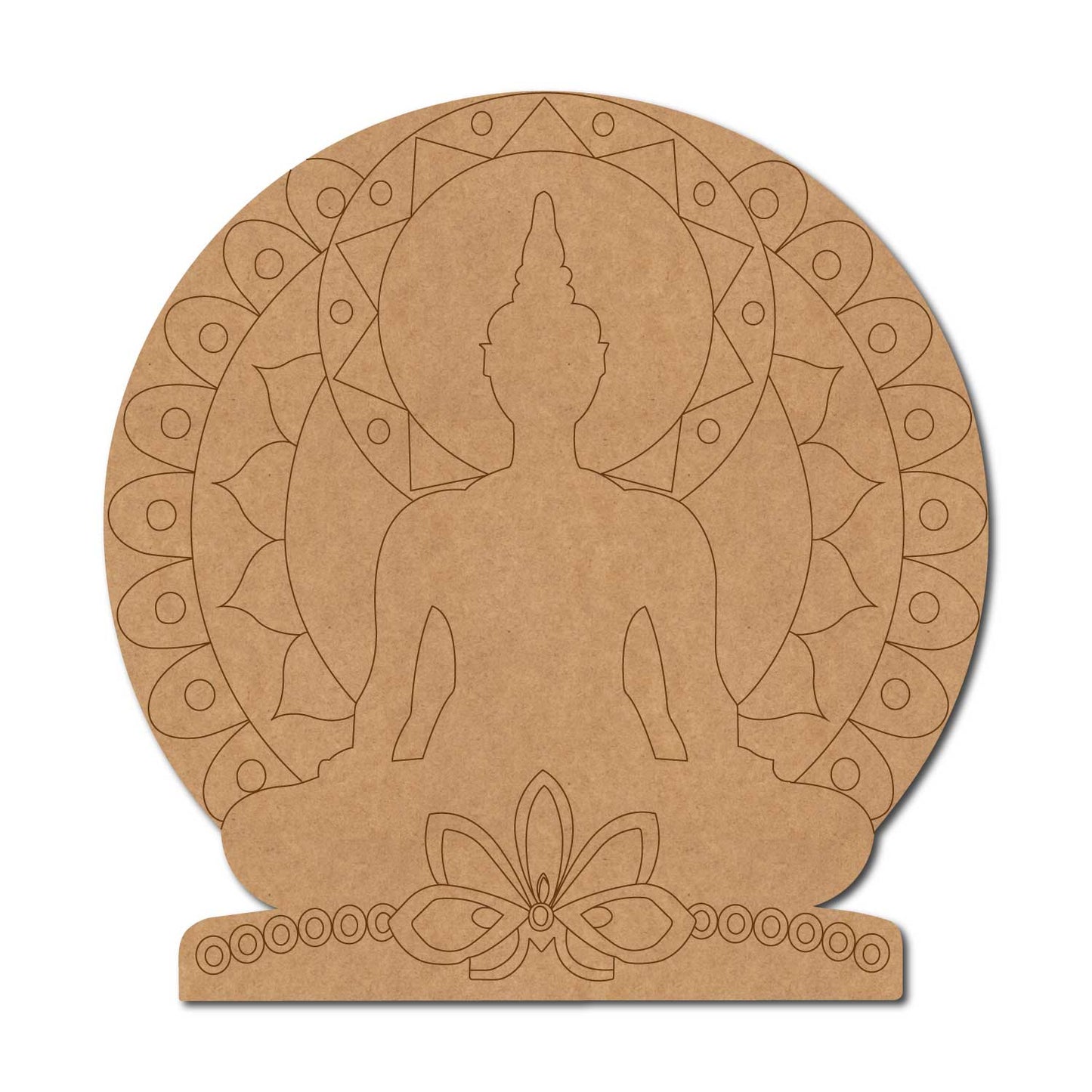 Buddha Mandala Pre Marked Base MDF Design 1