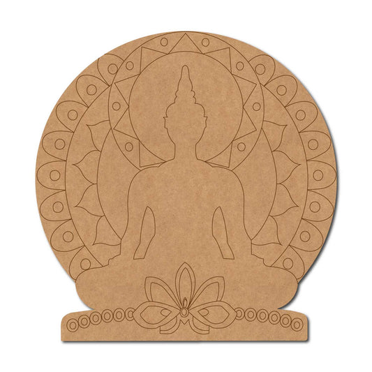 Buddha Mandala Pre Marked Base MDF Design 1