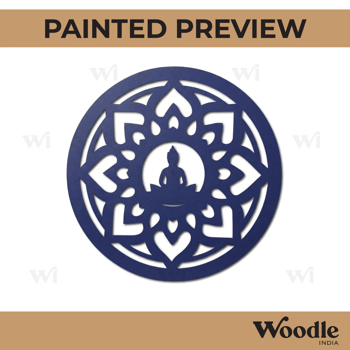 Buddha Mandala Round Cutout MDF Design 1