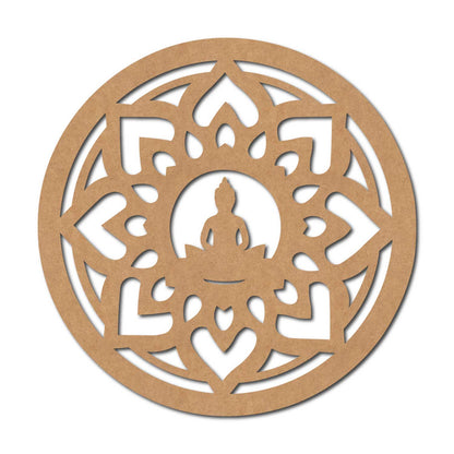 Buddha Mandala Round Cutout MDF Design 1