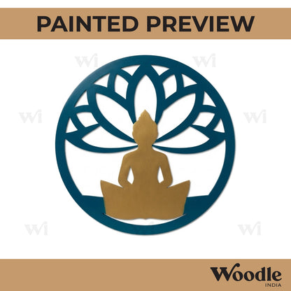 Buddha Lotus Cutout MDF Design 1