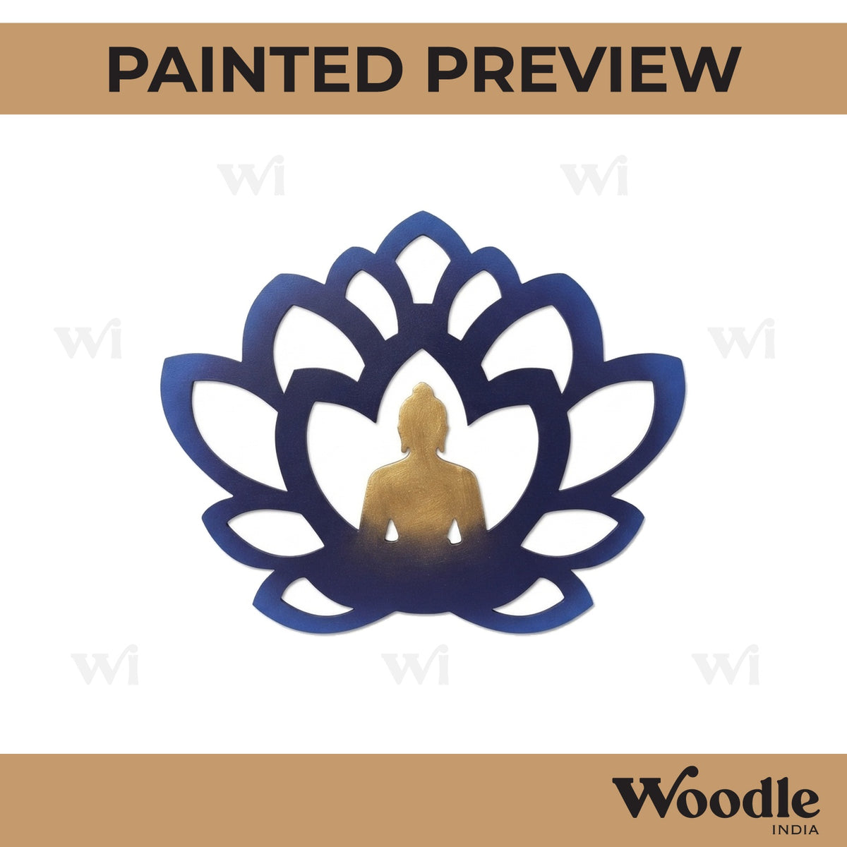 Buddha Lotus Cutout MDF Design 2