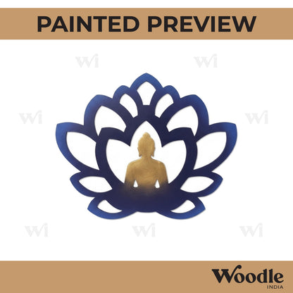 Buddha Lotus Cutout MDF Design 2