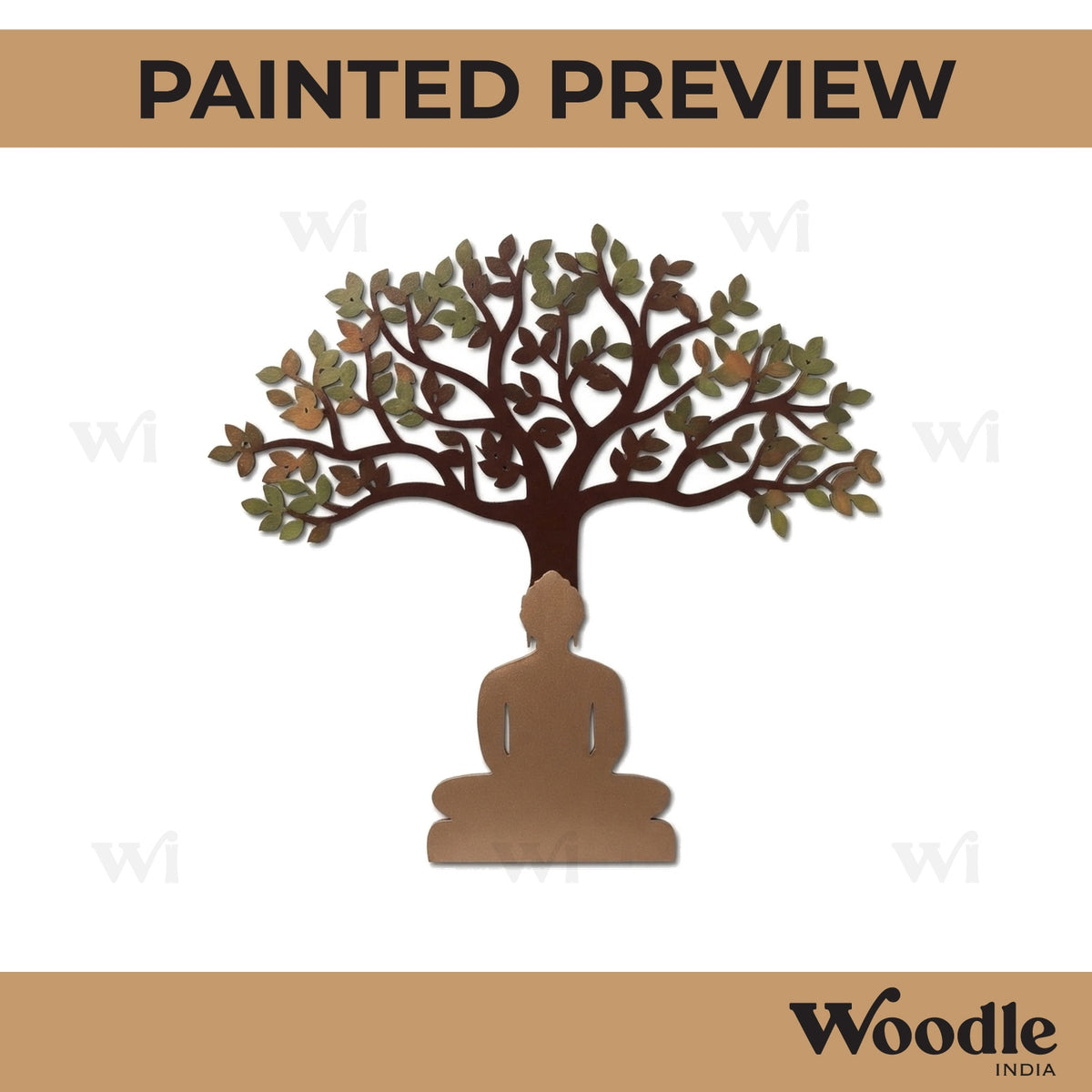 Buddha Under Tree Pre Marked MDF Design 1