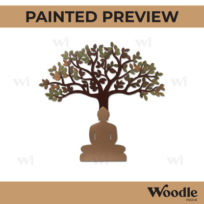 Buddha Under Tree Pre Marked MDF Design 1