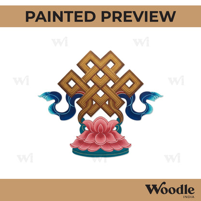 Buddhism Symbol Endless Knot Pre Marked MDF Design 1