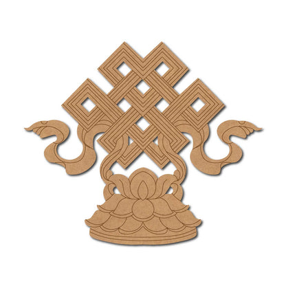 Buddhism Symbol Endless Knot Pre Marked MDF Design 1