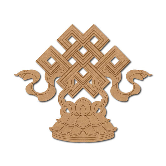 Buddhism Symbol Endless Knot Pre Marked MDF Design 1