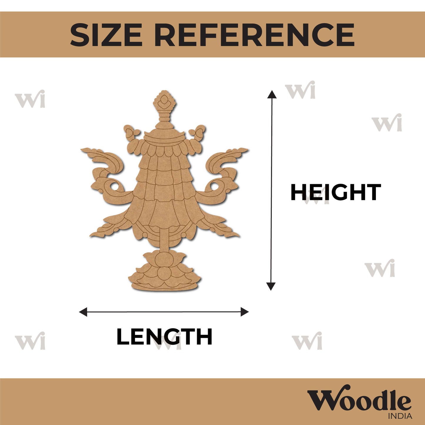 Buddhism Symbol Parasol Pre Marked MDF Design 1