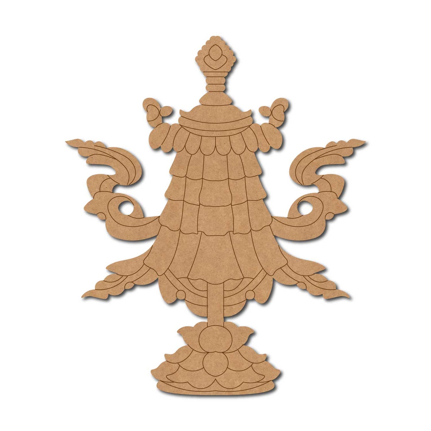 Buddhism Symbol Parasol Pre Marked MDF Design 1