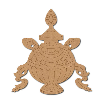 Buddhism Symbol Vase Of Treasure Pre Marked MDF Design 1