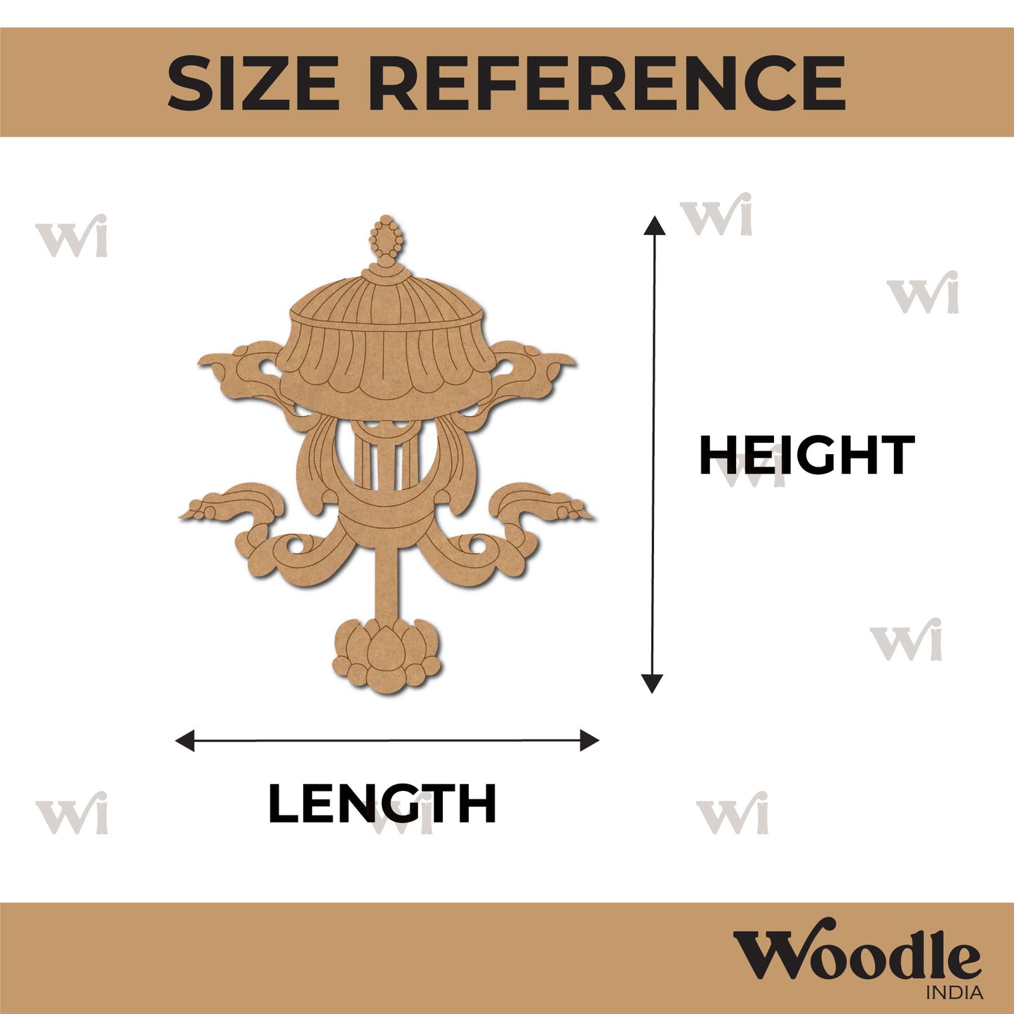 Buddhism Symbol Victory Banner Pre Marked MDF Design 1