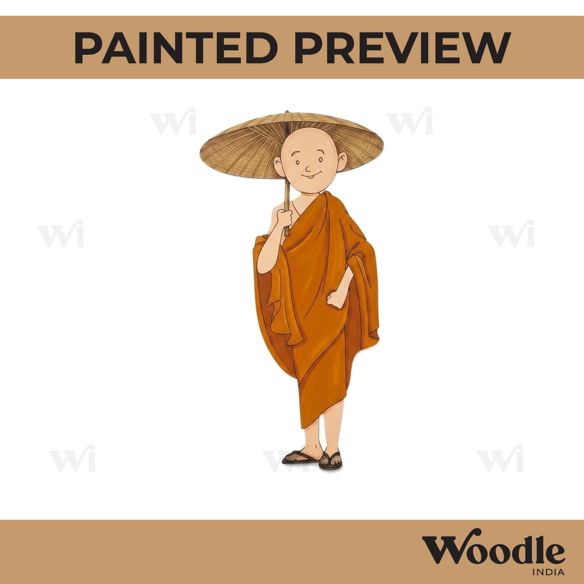 Buddhist Monk Pre Marked MDF Design 2