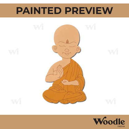 Buddhist Monk Pre Marked MDF Design 3