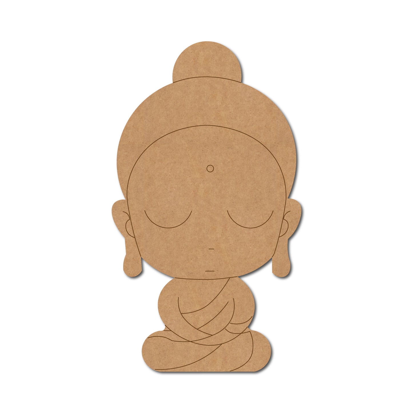 Buddhist Monk Pre Marked MDF Design 1