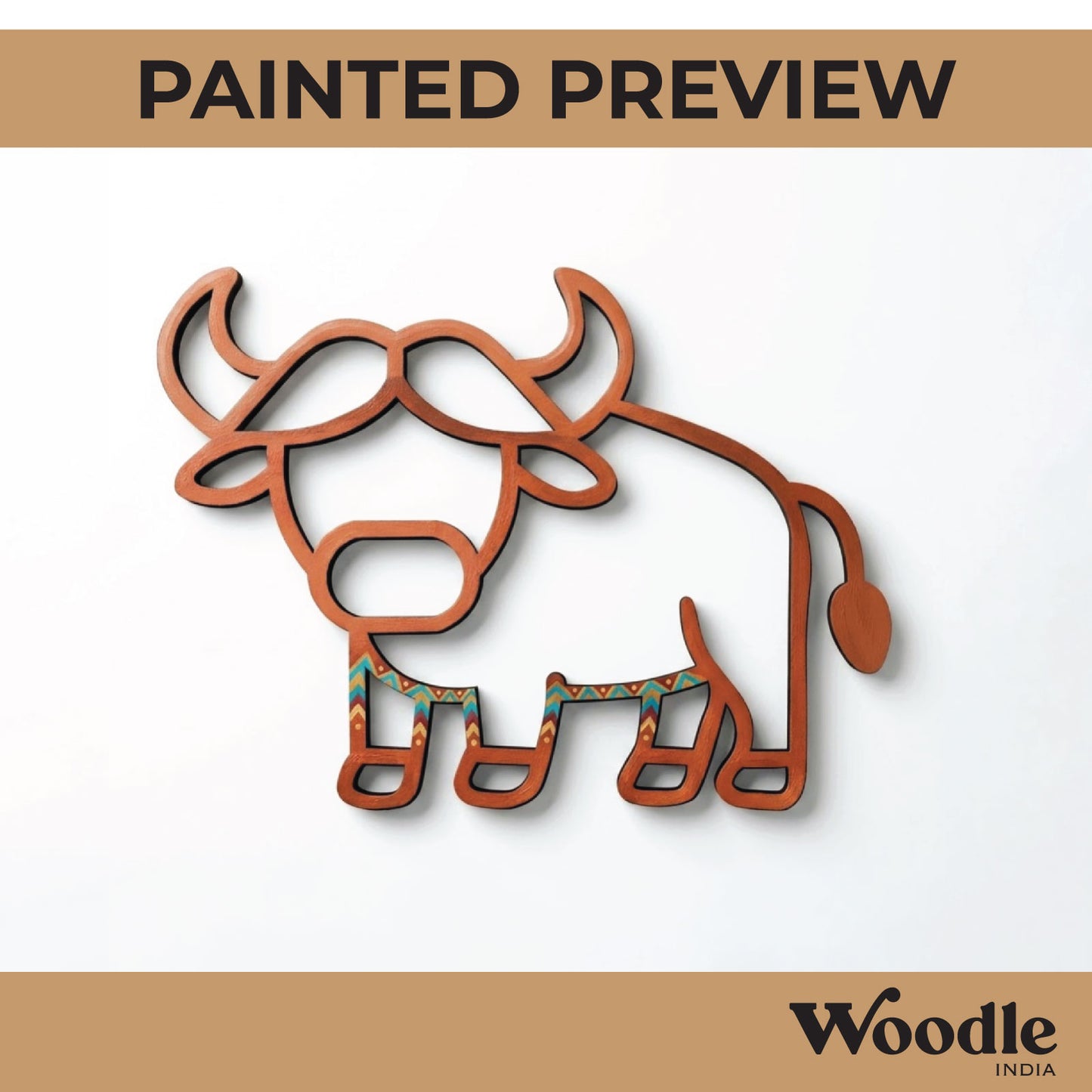 Buffalo Cutout MDF Design 1