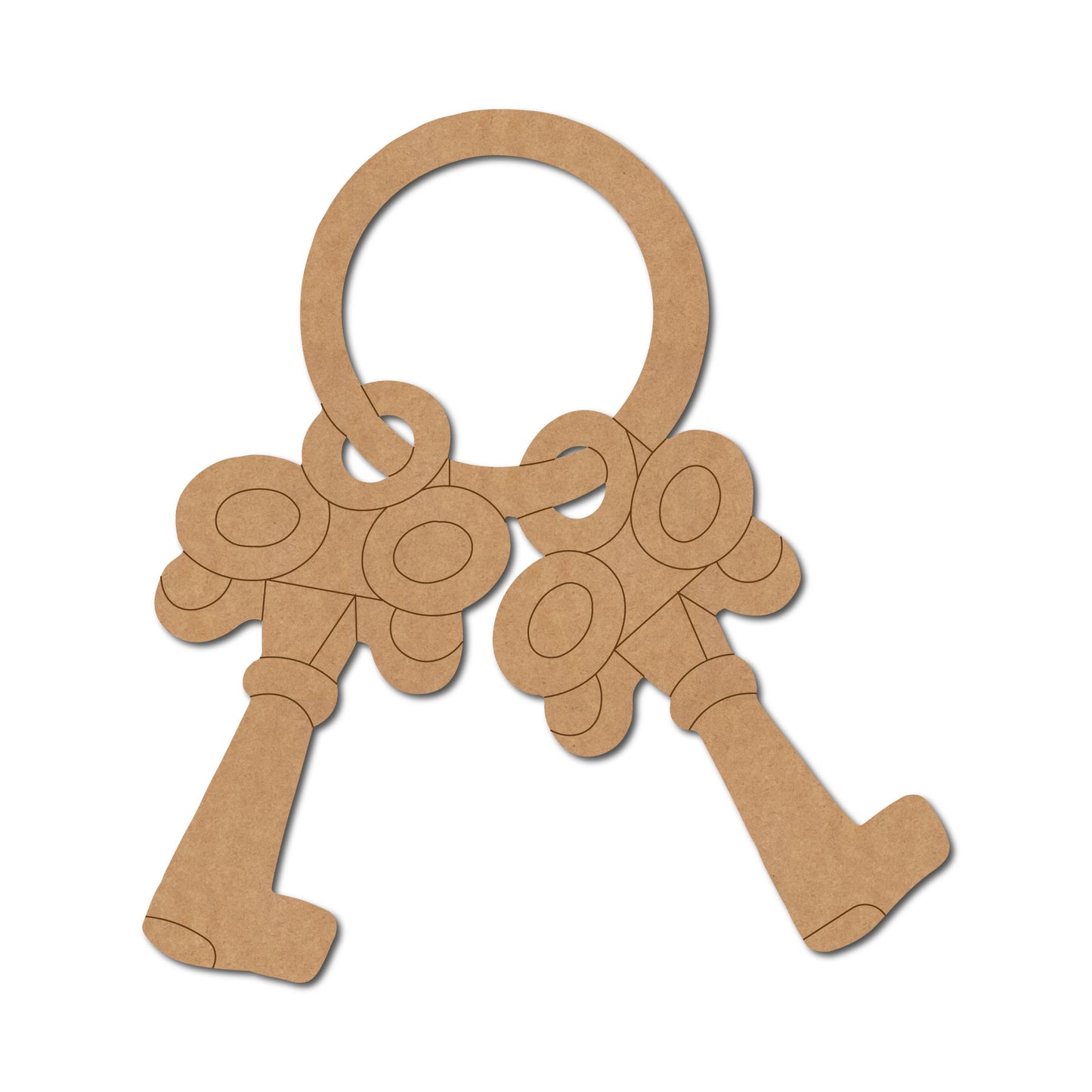 Bunch Of Keys Pre Marked MDF Design 1