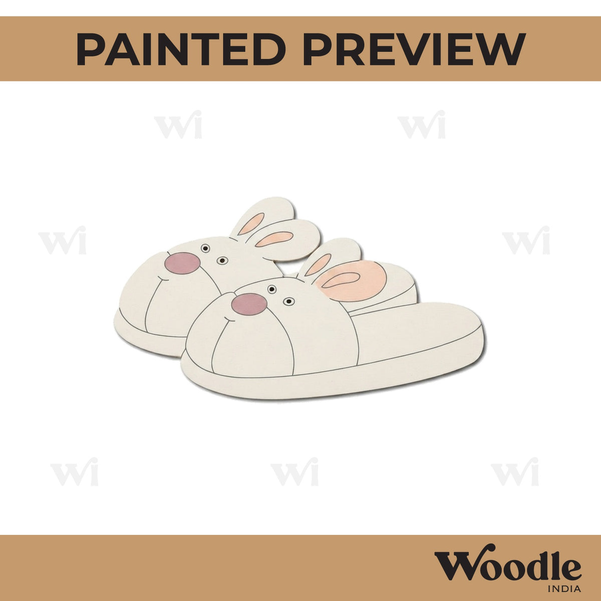 Bunny Slippers Pre Marked MDF Design 1