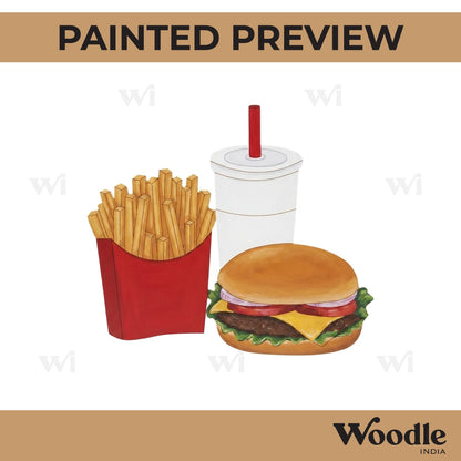 Burger Fries Coke Pre Marked MDF Design 1