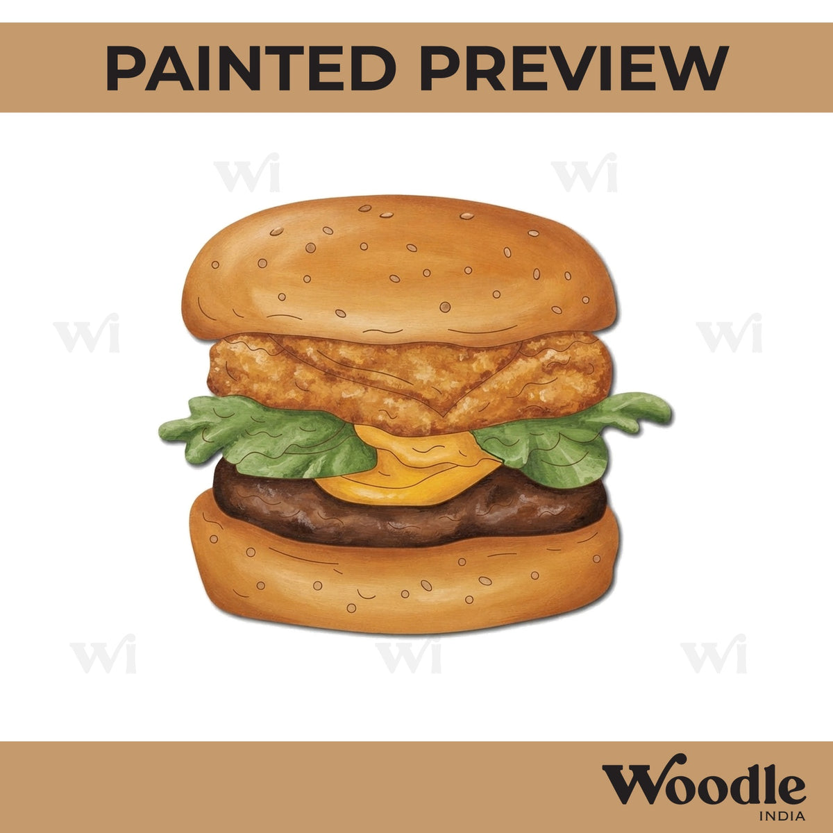 Burger Pre Marked MDF Design 1