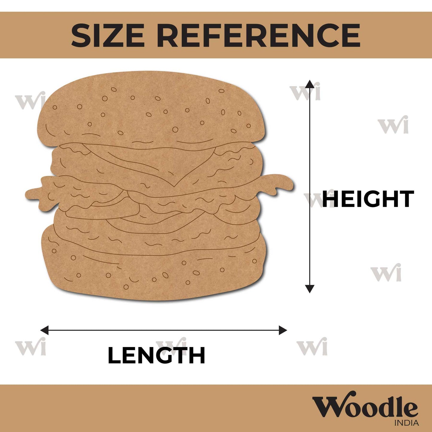 Burger Pre Marked MDF Design 1