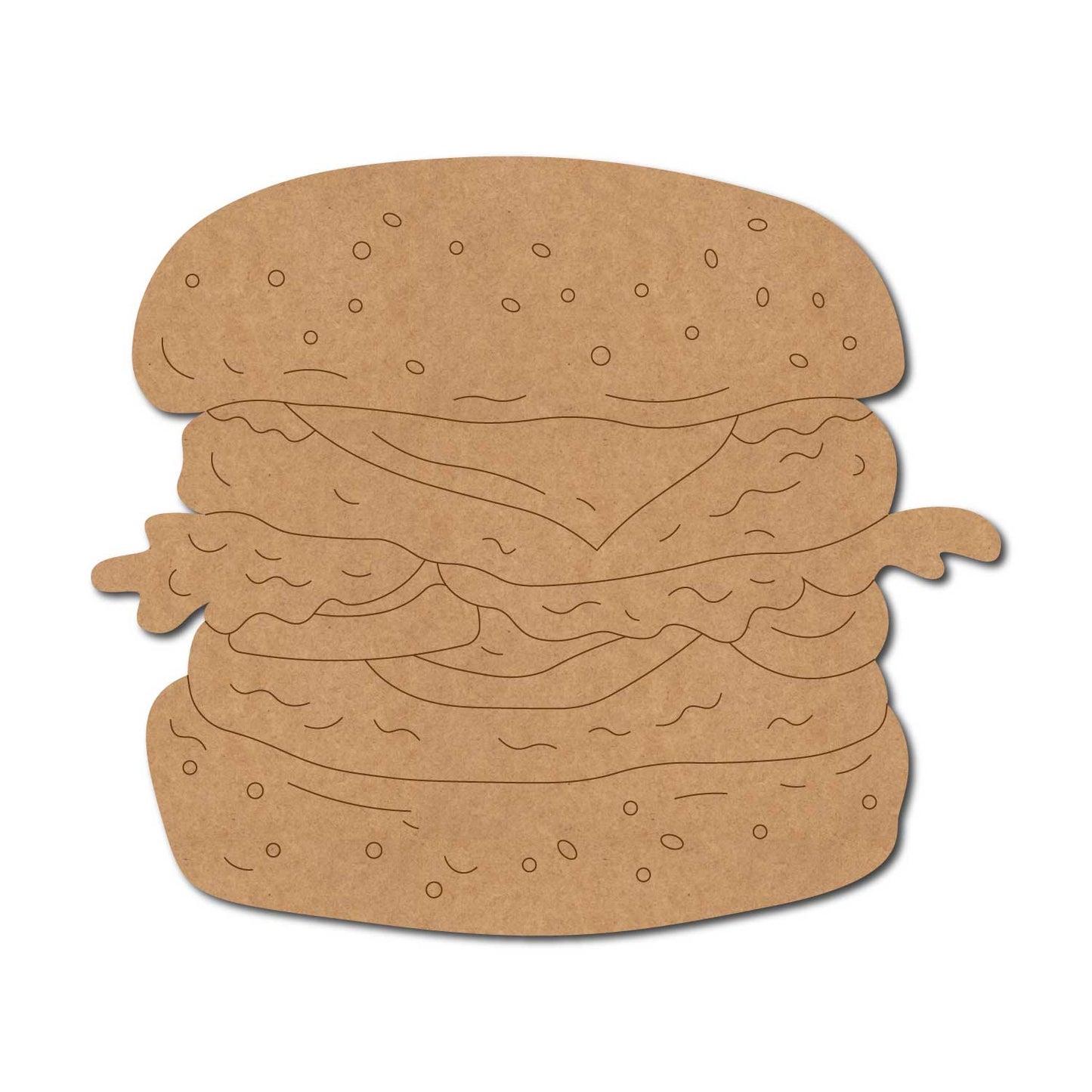 Burger Pre Marked MDF Design 1