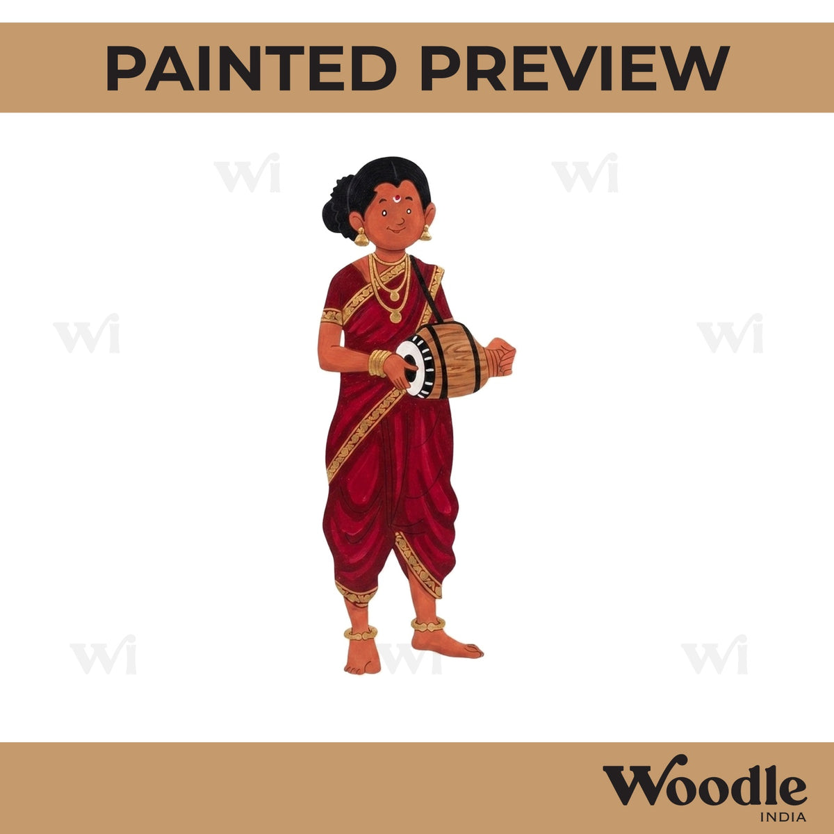 Burra Katha Artist Pre Marked MDF Design 1