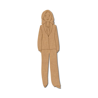 Business Woman Pre Marked MDF Design 2