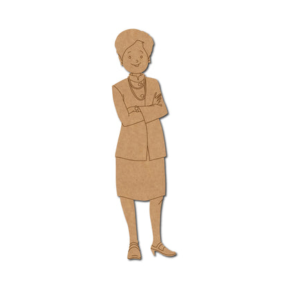Business Woman Pre Marked MDF Design 3