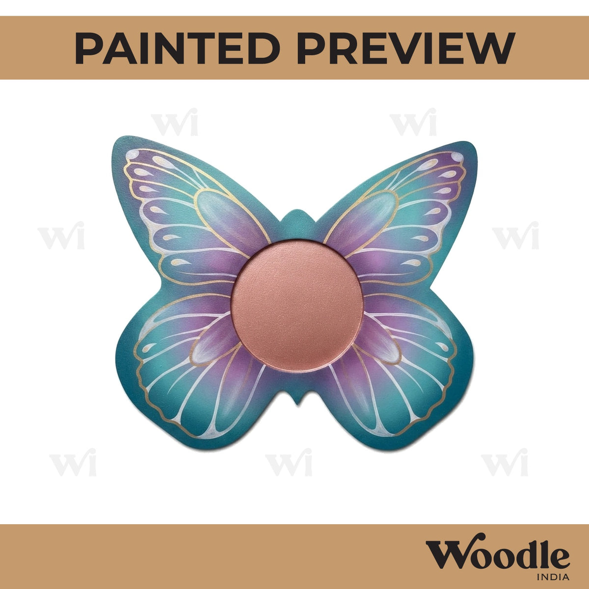 Butterfly Diya Tealight Holder MDF Design 2