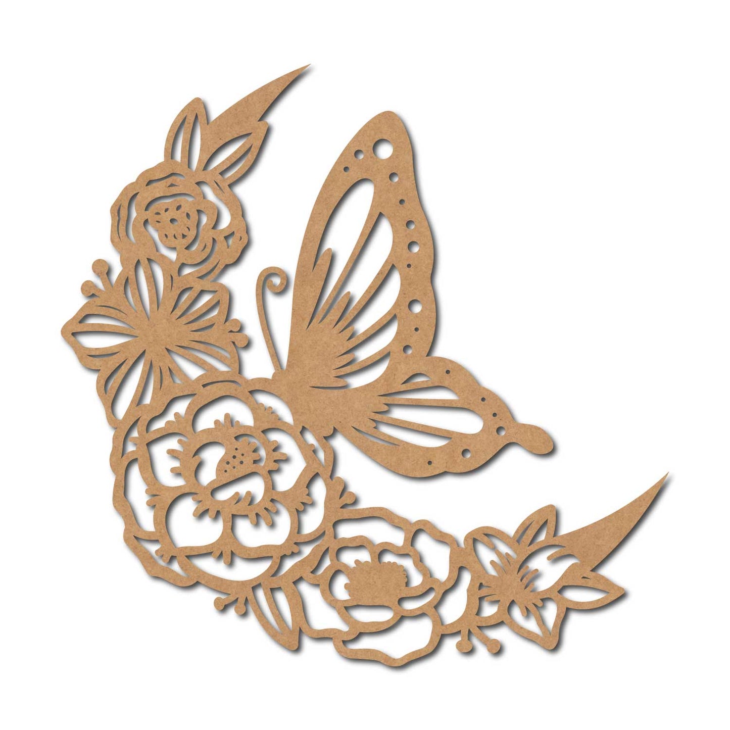 Butterfly Floral Cutout MDF Design 1
