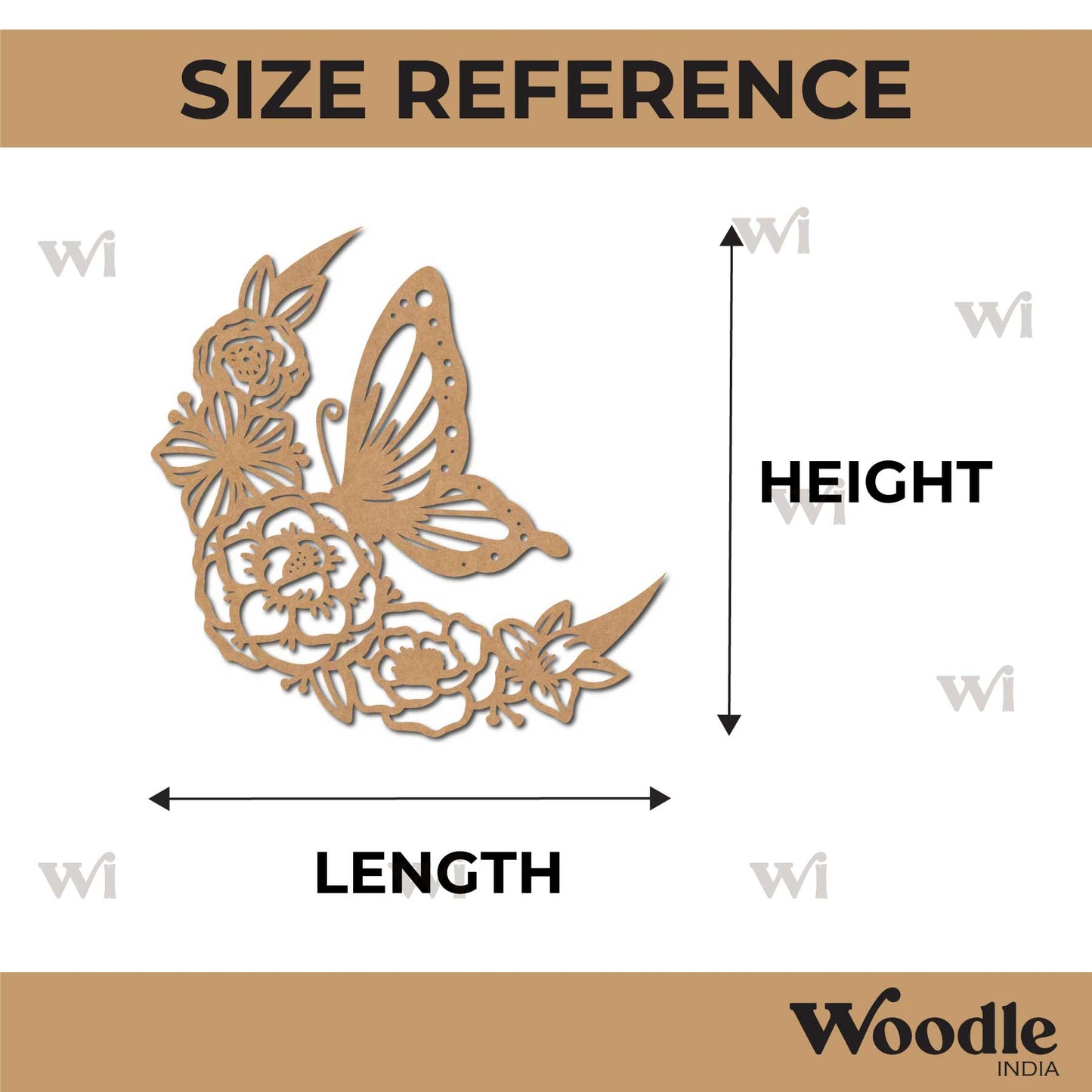 Butterfly Floral Cutout MDF Design 1