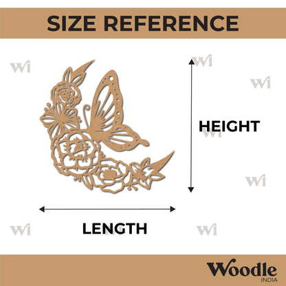 Butterfly Floral Cutout MDF Design 1