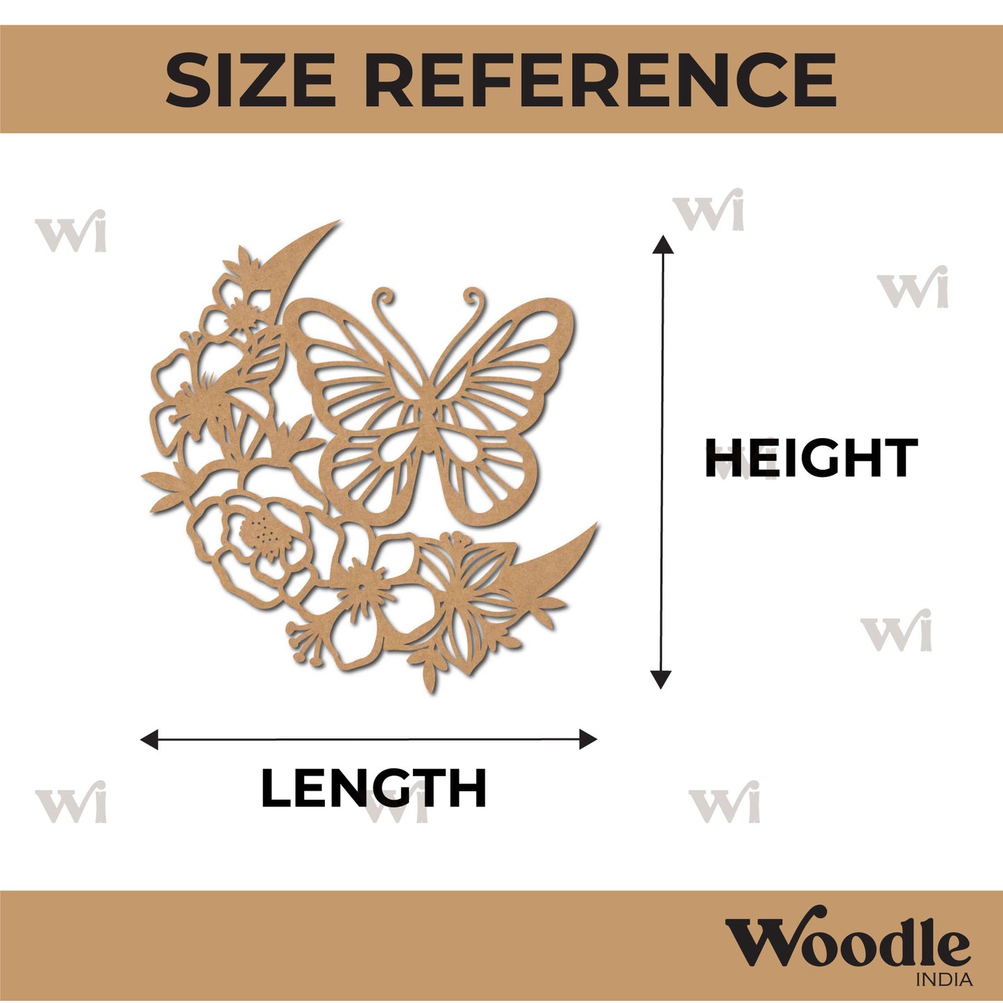 Butterfly Floral Cutout MDF Design 2