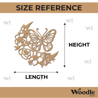 Butterfly Floral Cutout MDF Design 2