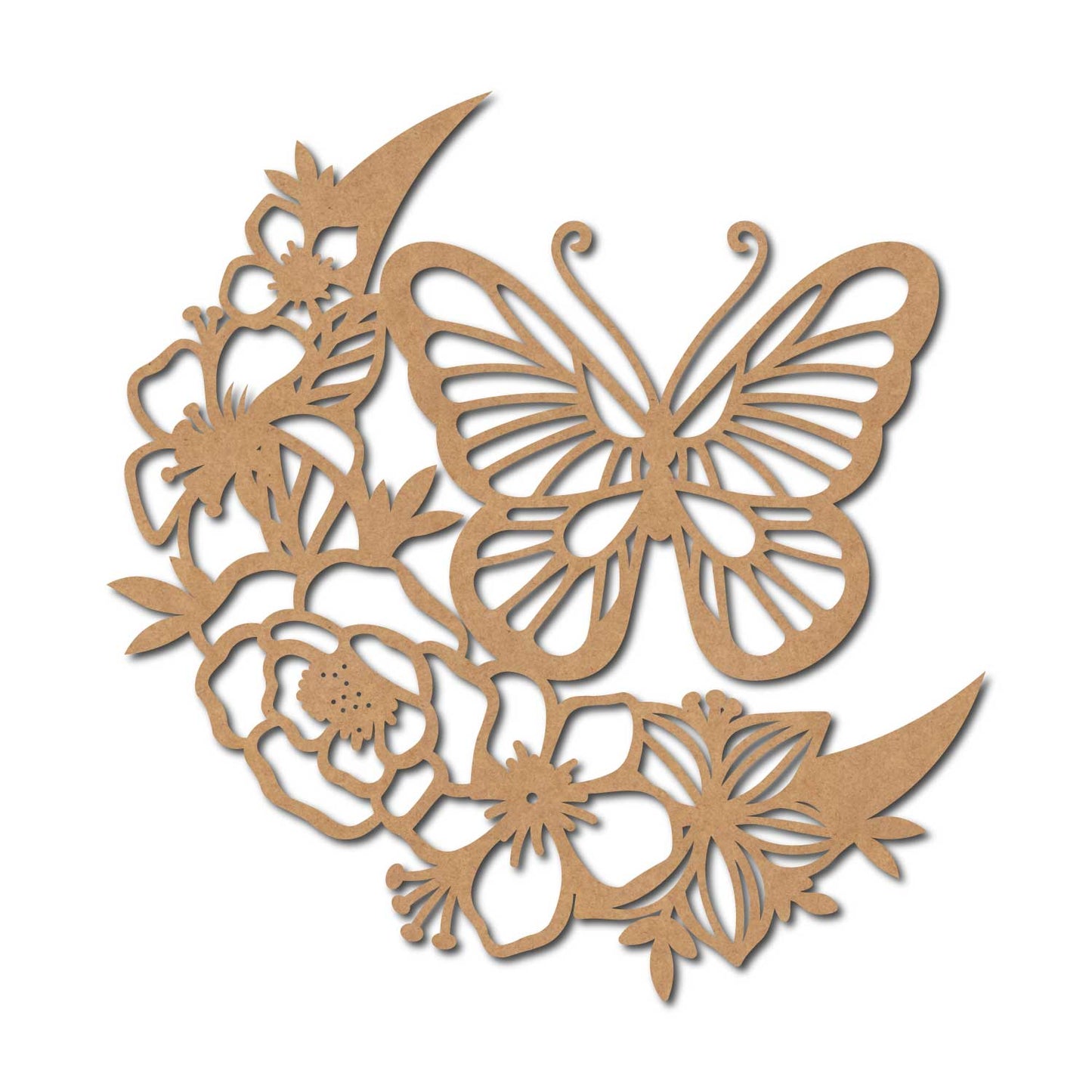 Butterfly Floral Cutout MDF Design 2