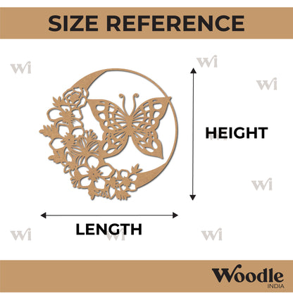 Butterfly Floral Cutout MDF Design 3