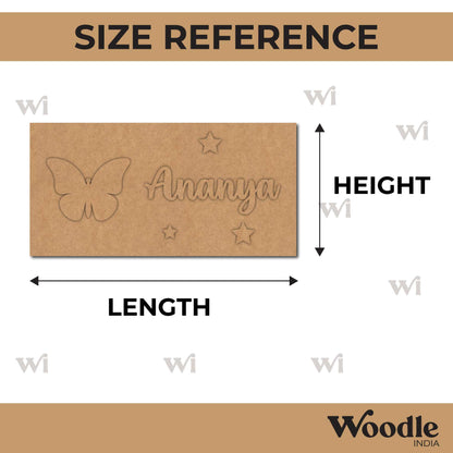 Butterfly Kids Nameplate MDF Design 1