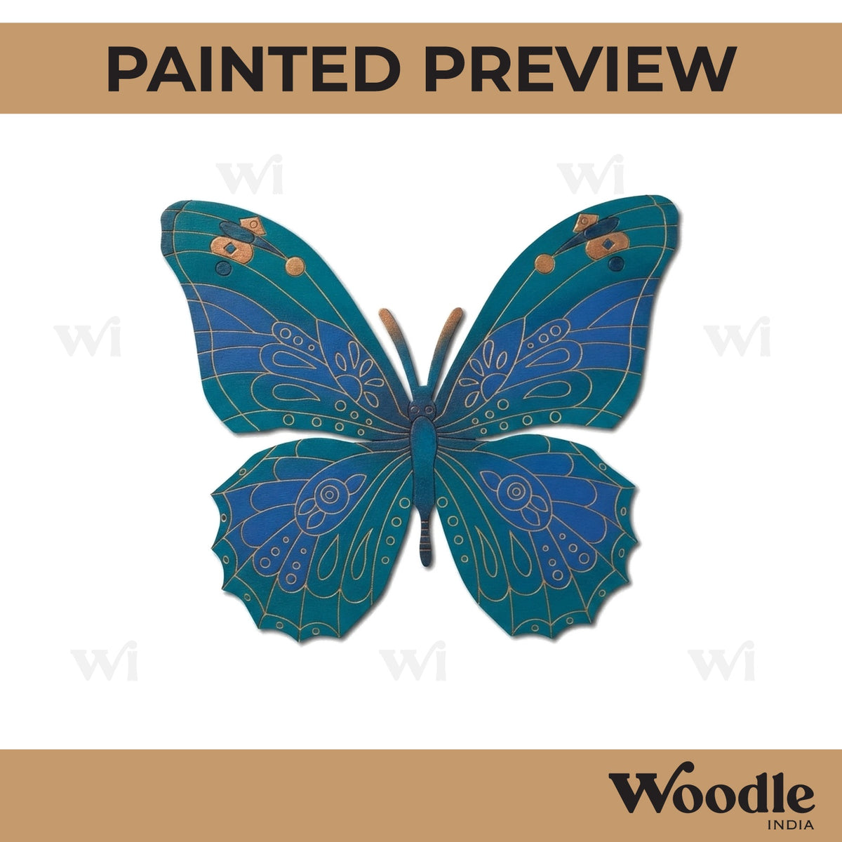 Butterfly Mandala Pre Marked MDF Design 1