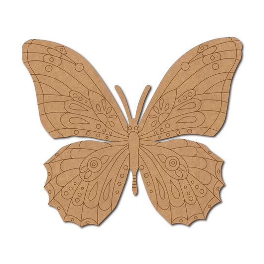 Butterfly Mandala Pre Marked MDF Design 1