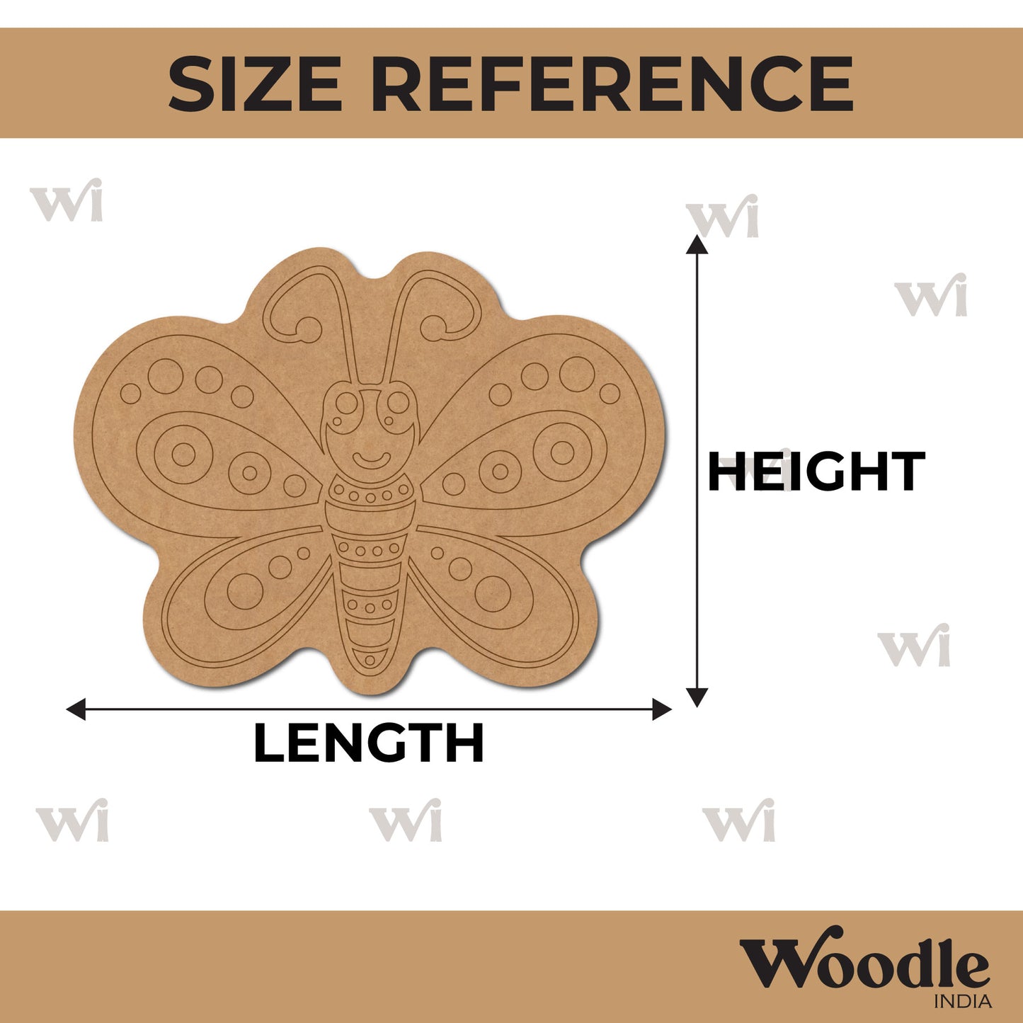 Butterfly Pre Marked MDF Design 1