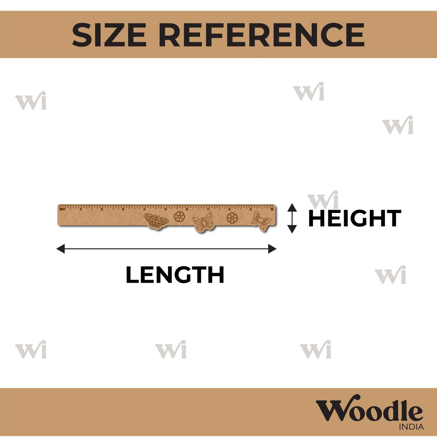 Butterfly Ruler Scale MDF Design 1