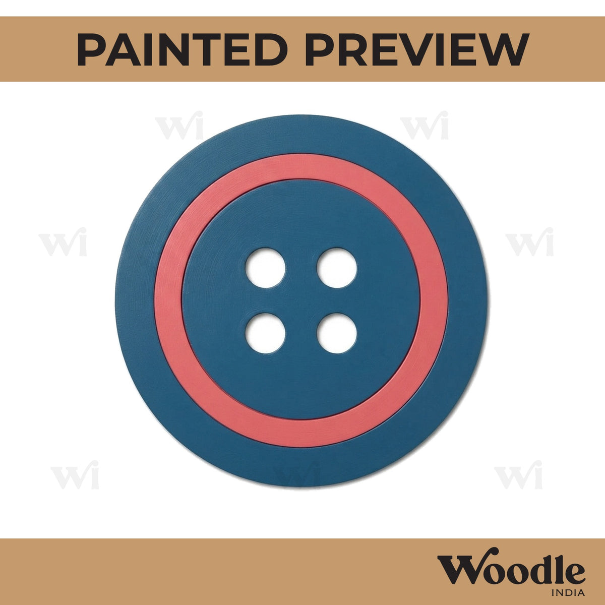 Button Pre Marked MDF Design 1