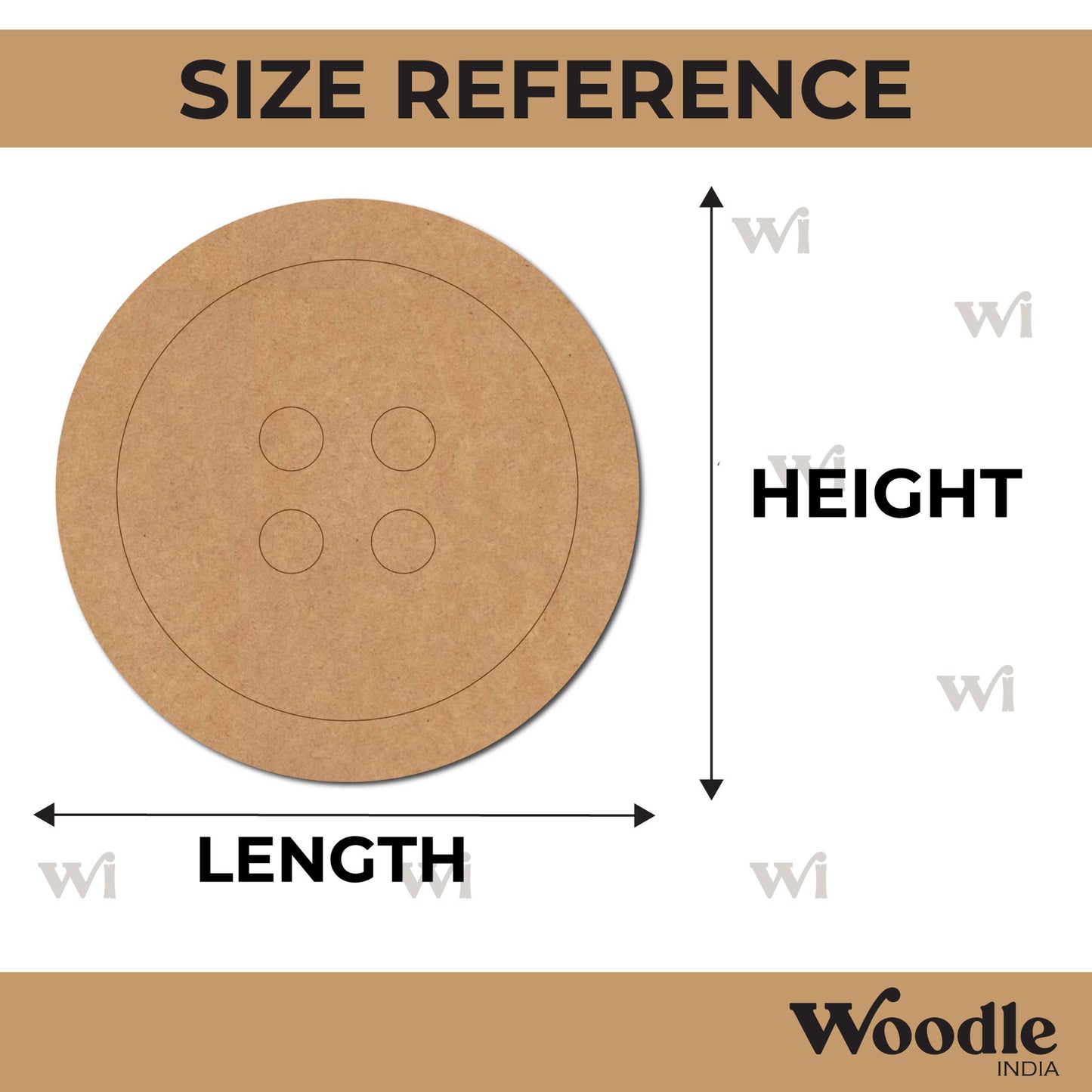 Button Pre Marked MDF Design 1