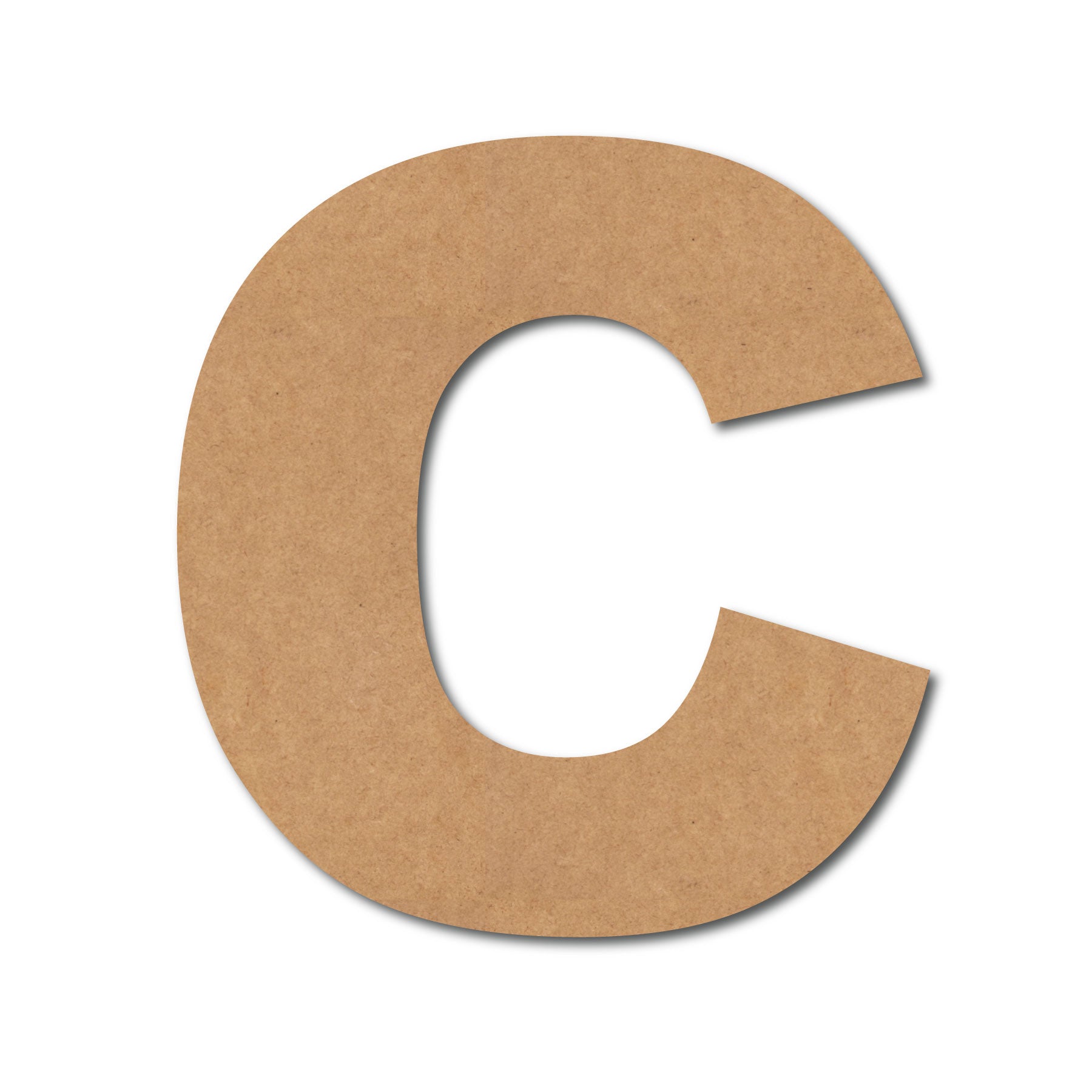 Alphabet C Monogram Cutout MDF Design 1