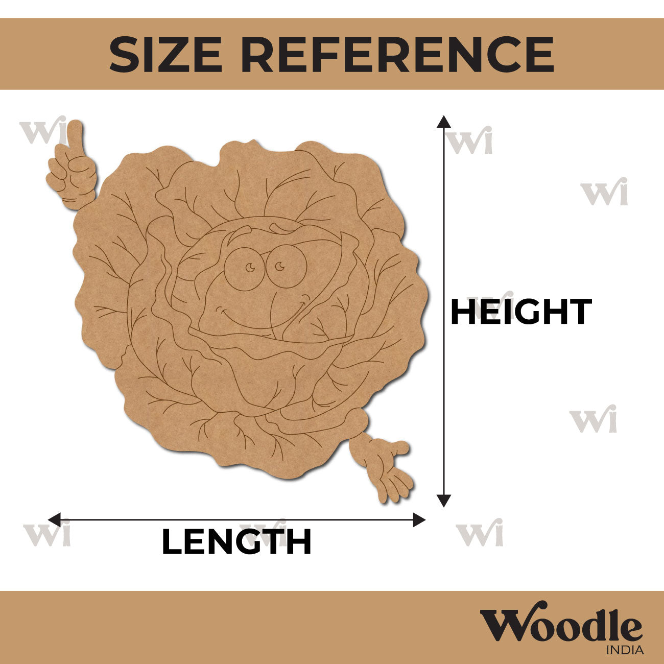 Cabbage Pre Marked MDF Design 3