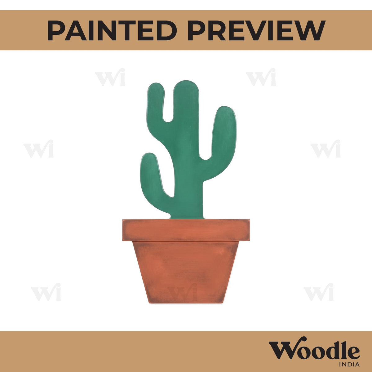 Cactus Cutout MDF Design 1