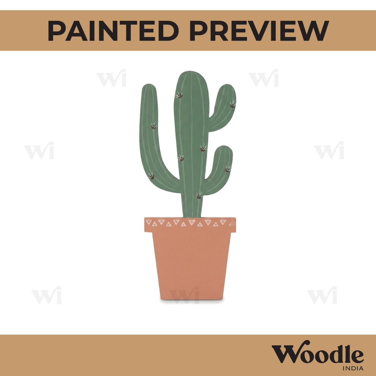 Cactus Cutout MDF Design 2